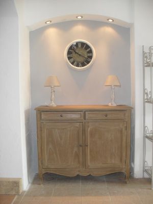 Buffet 2 portes bois naturel cérusé